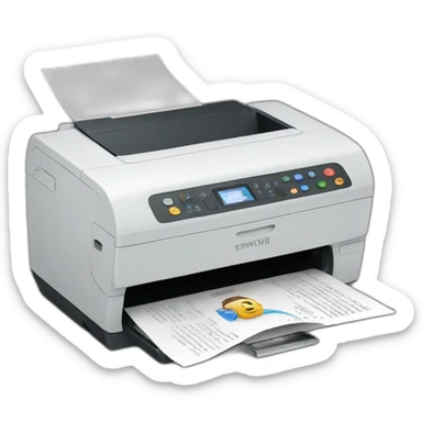 A scanner printer all-in-on  sticker
