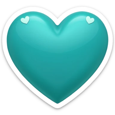 Teal heart with Alana wording sticker