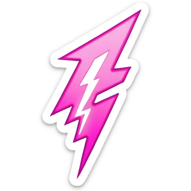 Pink lightning bolt sticker