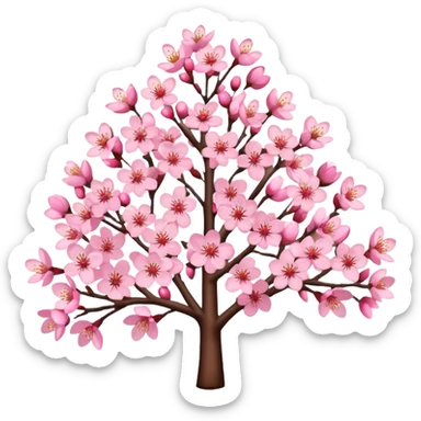 Japan cherry tree simple emoji sticker