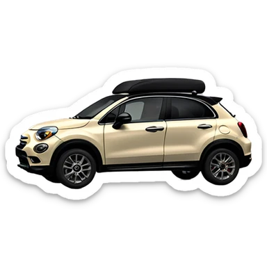 Beige Fiat 500x with Black roof sticker