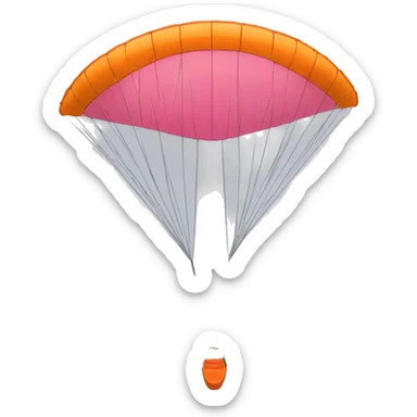 Parapente rose et orange sticker