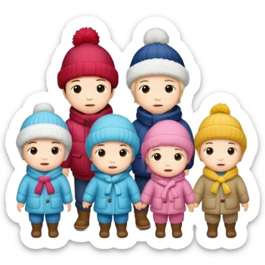 japanese toddlers 
"“Winter Health for Kids: The Role of Vitamin D and Sunlight”
→ Educational and visual – highlight GoCLN Kids line." sticker