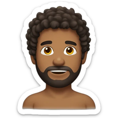 shirtless hairy man sticker