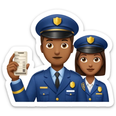 Ticket inspector with punch,Train Crew. sticker