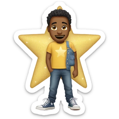 Star wearing converse sticker