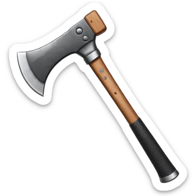 black metal climbing axe sticker