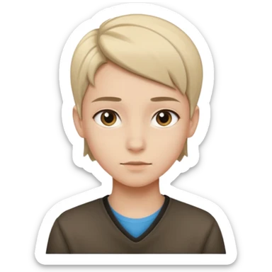 half girl-half boy sticker