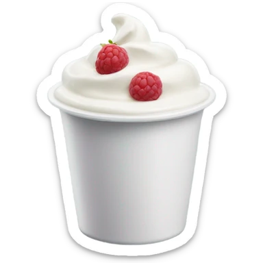 Cup of plain froyo sticker