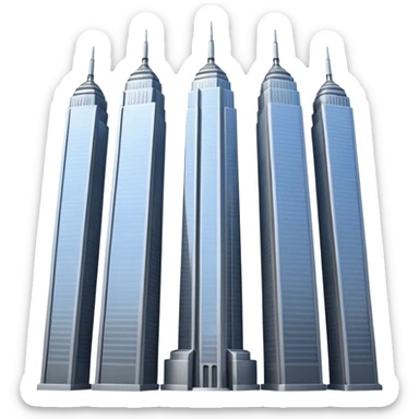 animated emoji of twin towers or 9/11 memes sticker