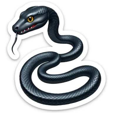 Black snake sticker