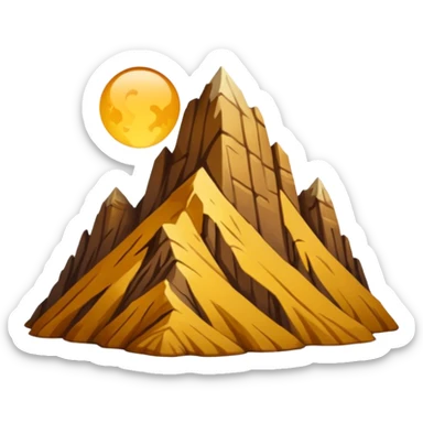 
una mezcla de sol + montaña + caminante estilo petroglifo sticker