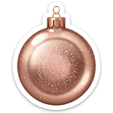 rose gold glittery ornament sticker