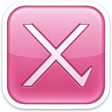 square pink check mark sticker