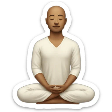 Man meditating  sticker