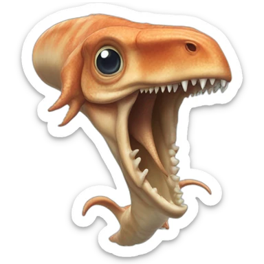tyrannosaurus rex squid sticker