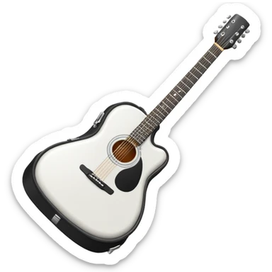 white Guitar Case sticker