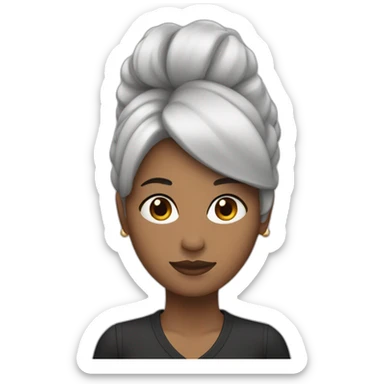 tarotista mujer con pelo negro y flequillo sticker