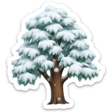 Snowy tree sticker
