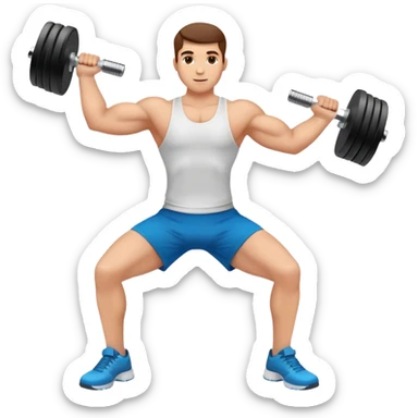 exercise workout with dumbbells sticker