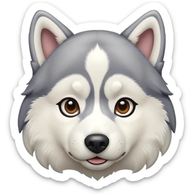 Husky with floppy ears sticker
