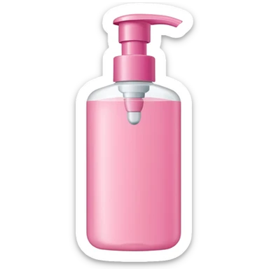 pink body wash bottle sticker