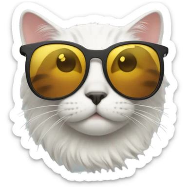 Cat with sunglasses sticker