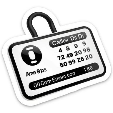 caller Id card
 sticker