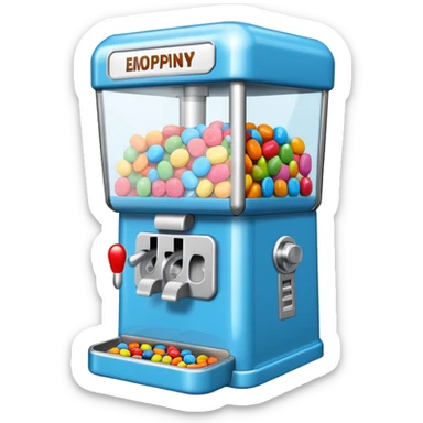 blue Candy machine sticker