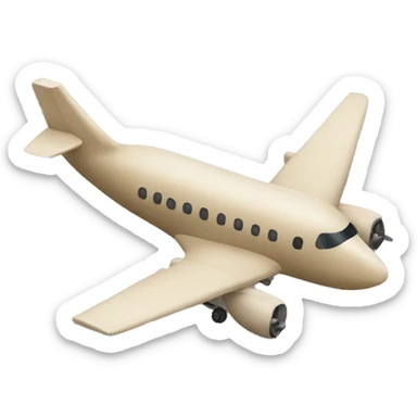 beige airplane sticker