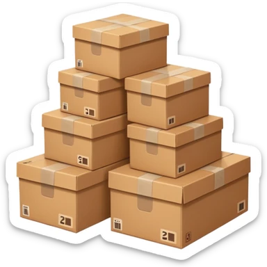 cargando cajas sticker