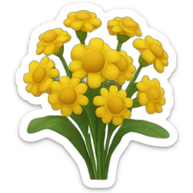 A bunch of yellow flowers sticker