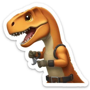t-rex bodu builder arms sticker