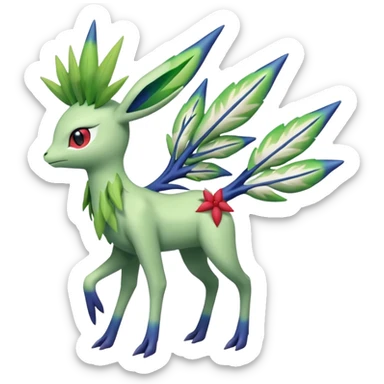 Xerneas-Celebi-Shaymin-Virizion-Fakémon-Pokémon-fusion-creature (full body) sticker