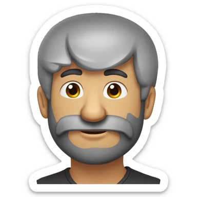 hombre moreno de poco pelo, gordito , aspecto colomb sticker