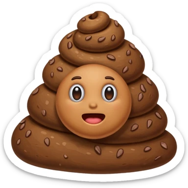 poop with no face sticker