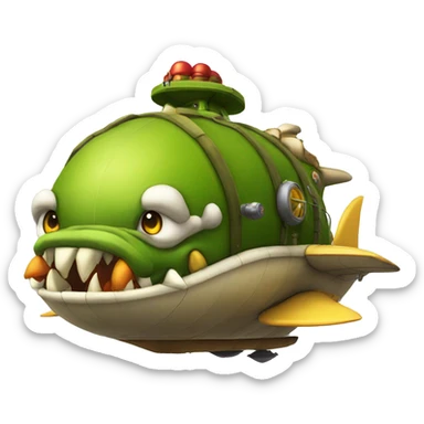 Bowser airship sticker