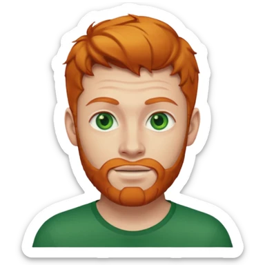 ginger man with green eyes sticker