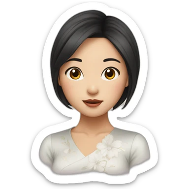 stunning asian girl sticker