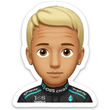 lewis hamilton blonde hair sticker