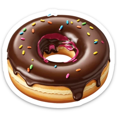donuts chocolate topping sticker