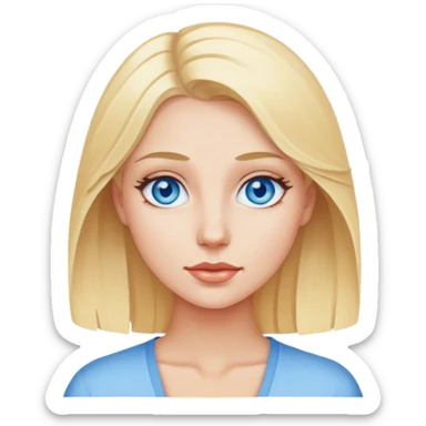 blonde with blue eyes sticker