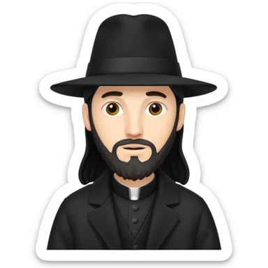 orthodox jew with sidelocks sticker