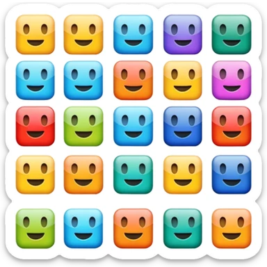 overlapping images, one realistic and one digital grid sticker