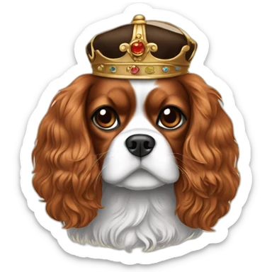 King Charles cavalier wearing yarmulke sticker