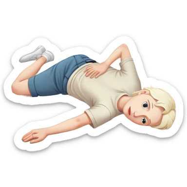 The aesthete who lost vibe is lying on the floor for the third day in the same T-shirt. sticker