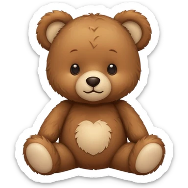 Cute flat-style teddy bear icon for infant daycare. i want to feel safe when see that teddy
 sticker