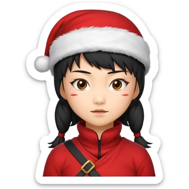 ninja Girl ,Christmas sticker