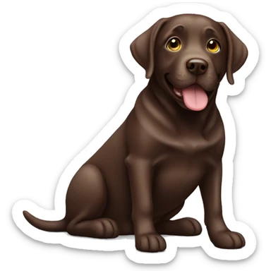 chocolate labrador sticker