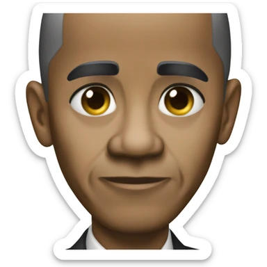 Blank stare Barack Obama  sticker